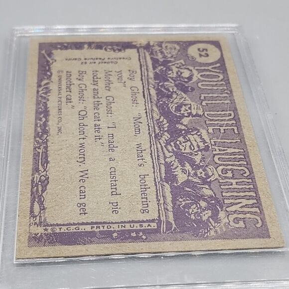 You'll Die Laughing 1974 Creature Feature #52 Pinhole With Plastic Case - Picture 4 of 6